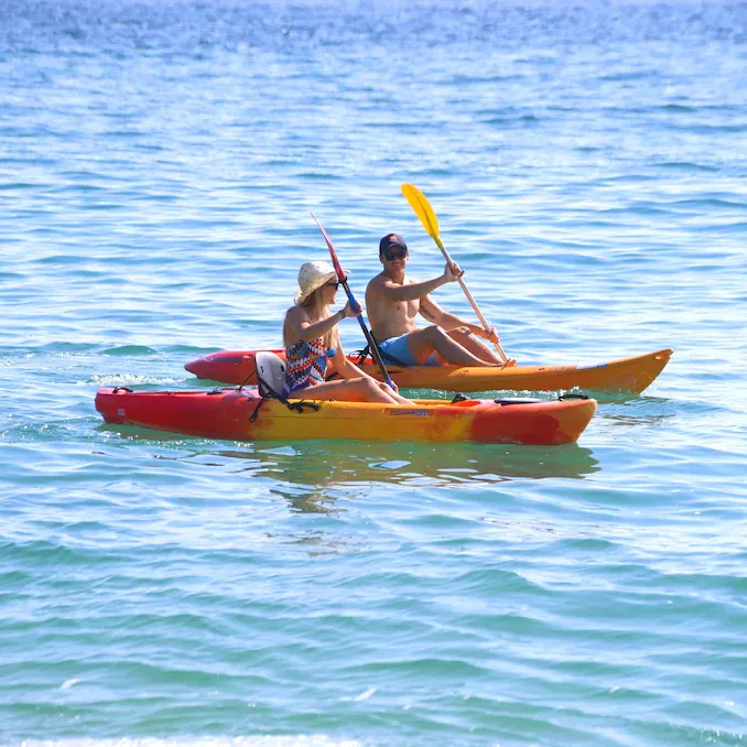 Couple kayaking
