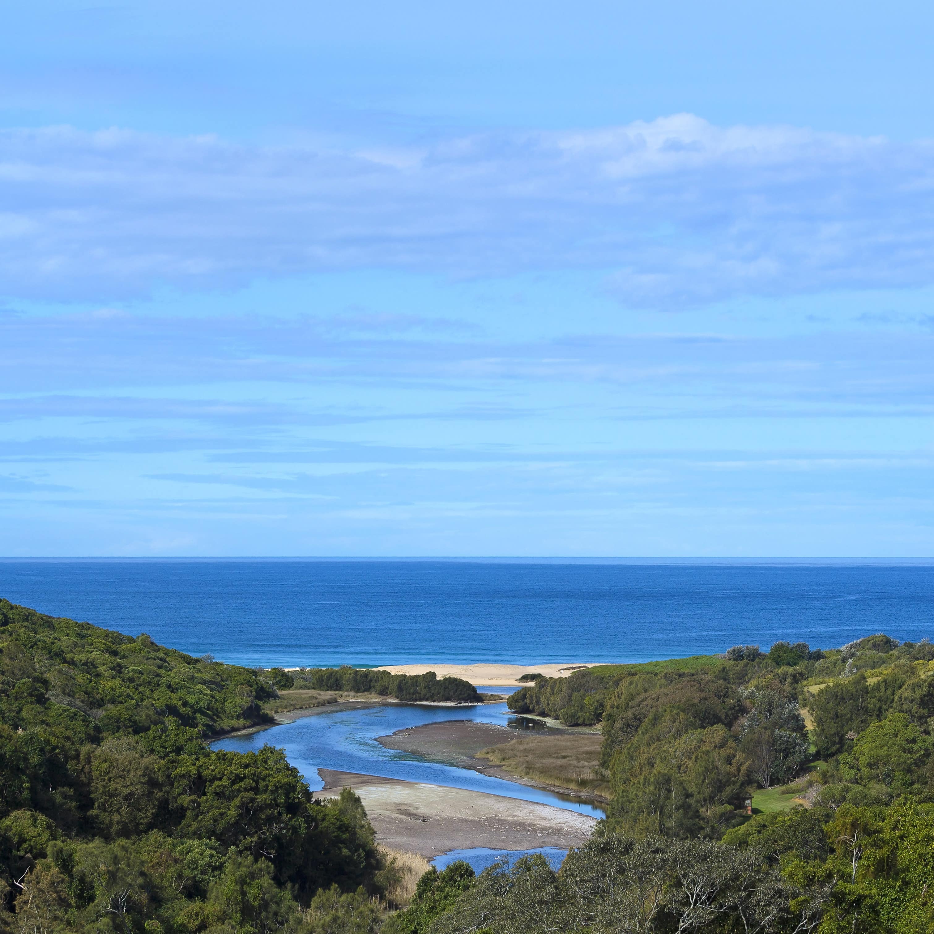 View in Glenrock reserve near Newcastle in Australia