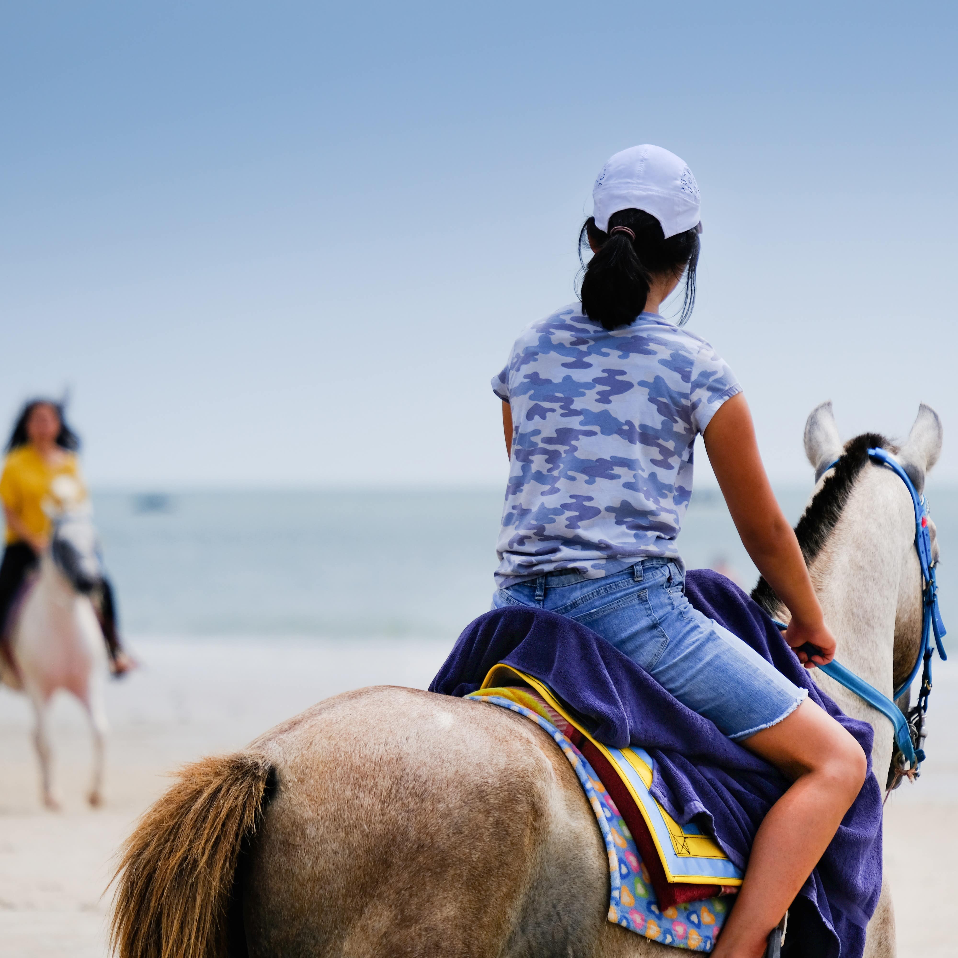 Horse back riding on the beach