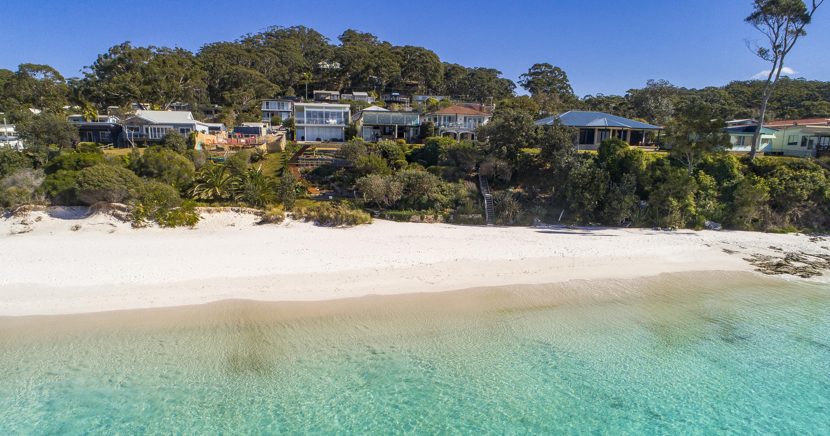 Townhouses to treehouses accommodation in Hyams Beach, NSW