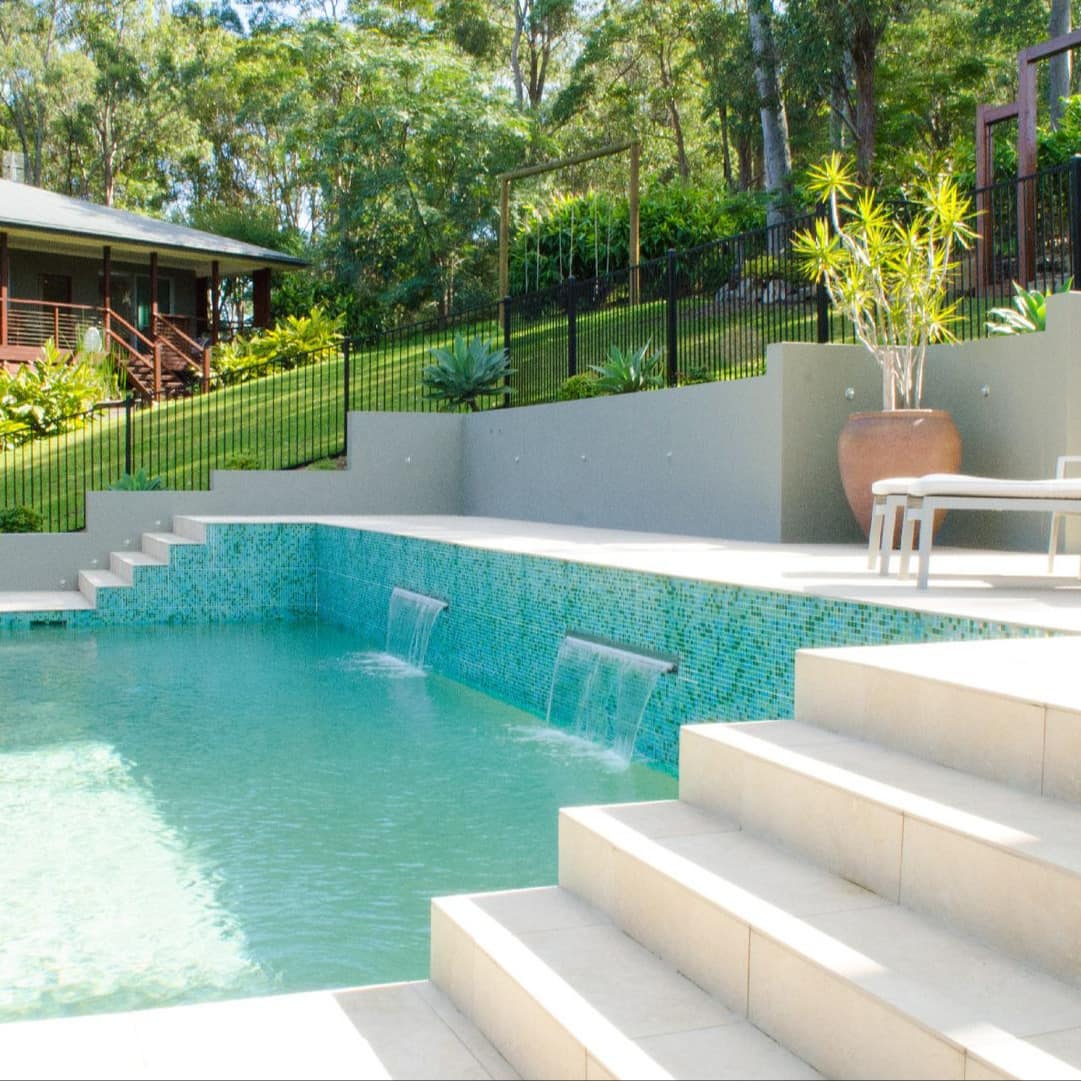 Nerang Forest villa with gorgeous grounds and outdoor pool with relaxing cascading water