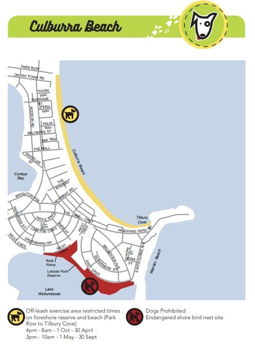 Shoalhaven Council Culburra Dog Friendly Beach Guide